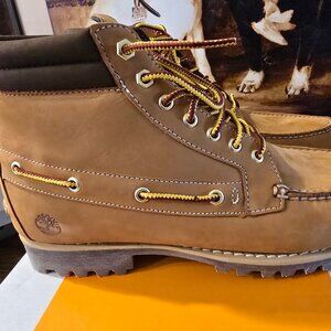 Timberland 7-Eye Authentic Mid Lace Boot Wheat Nubuck Men's Size 10.5 NEW